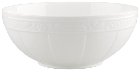 White Pearl Round Vegetable Bowl, 9 1/2 in