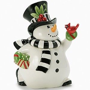 Fitz & Floyd Cookie Jar Snowman