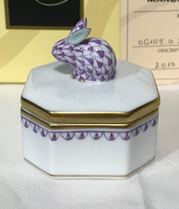 Herend Lavender Bunny Box Bonnbonniere 06105-0-25