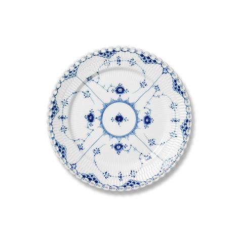 R.C. Blue Fluted Full Lace Bread & Butter Plate