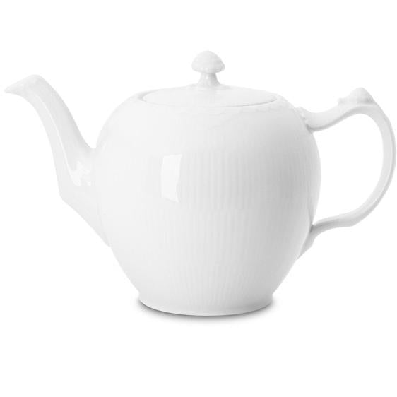 Royal Copenhagen White Half Lace Teapot 1 qt.