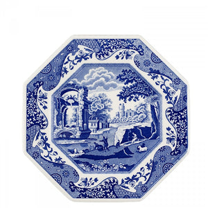 Spode Blue Italian Octagonal Platter 14"