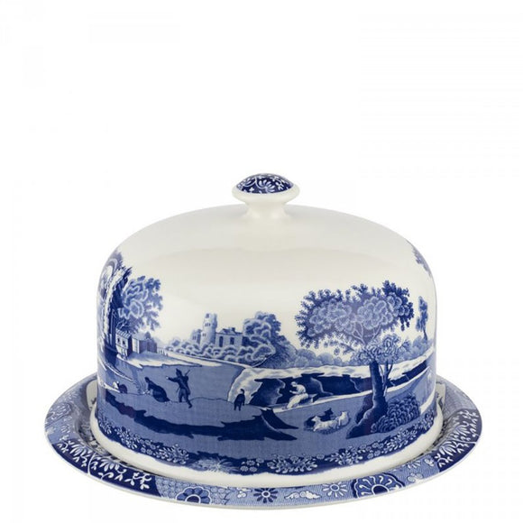Spode Blue Italian Cheese Dome with Platter 11.5