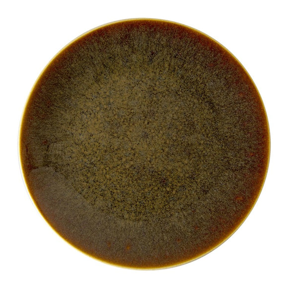 ART GLAZE FLAMED CARAMEL - COUPE PLATE (21cm)