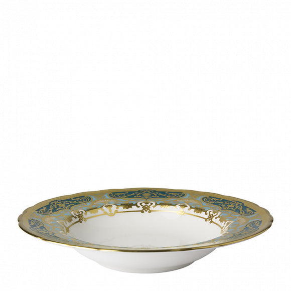 HERITAGE FOREST GREEN & TURQUOISE - RIM SOUP (21.75cm )