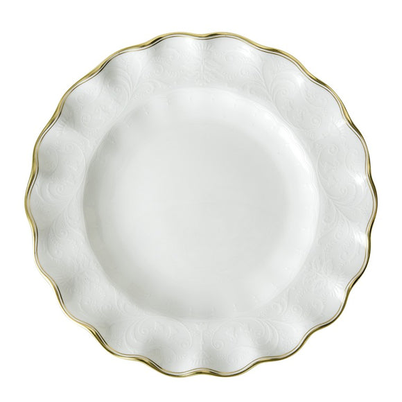 DARLEY ABBEY PURE GOLD - FLUTED DESSERT PLATE (22cm)