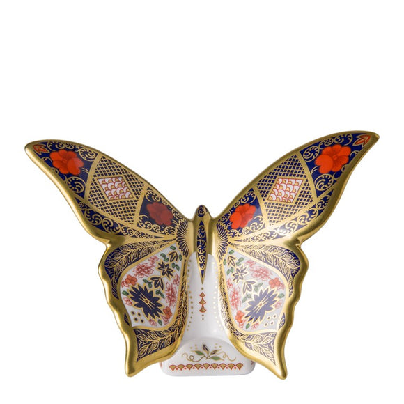 OLD IMARI SOLID GOLD BAND BUTTERFLY