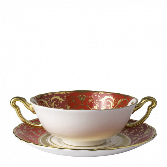REGENCY RED - CREAM SOUP CUP & STAND
