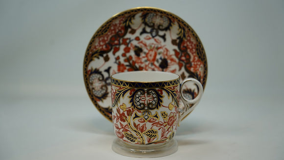 Royal Crown Derby Kings Pattern Breakfast Cup and Saucer C1913