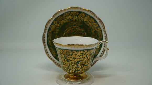 Royal Albert Cup and Saucer Buckingham Series Green and Gold