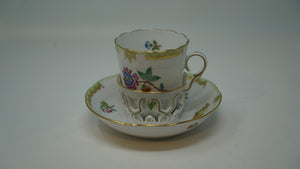 Herend Victoria Trembleuse cup and saucer Florals & Butterflies