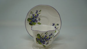 Crown Staffordshire English Bone China Fluted Forget-me-nots