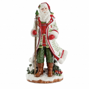 Winter White Holiday Santa Figurine