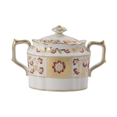 Derby Panel Red Covered Sugar Bowl