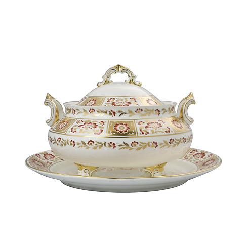 Derby Panel Red Soup Tureen & Stand