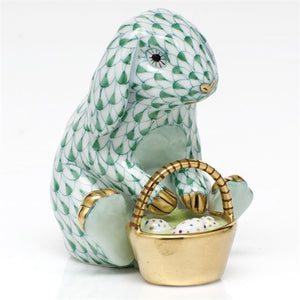 Herend Eggstravagant Bunny ‚Äì Fishnet Colors Green
