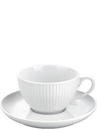 Pillivuyt Plisse Breakfast Cup and Saucer 10 oz.