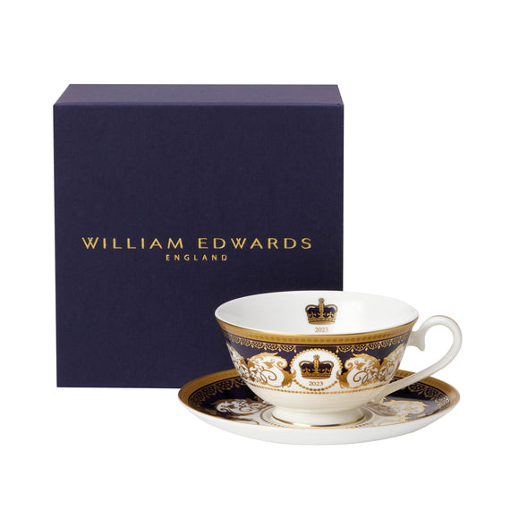 William Edwards H.M. King Charles III Coronation Cup and Saucer