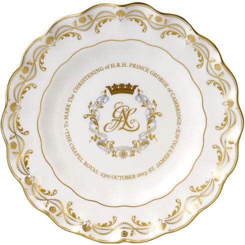 Royal Crown Derby Christening Plate Price George